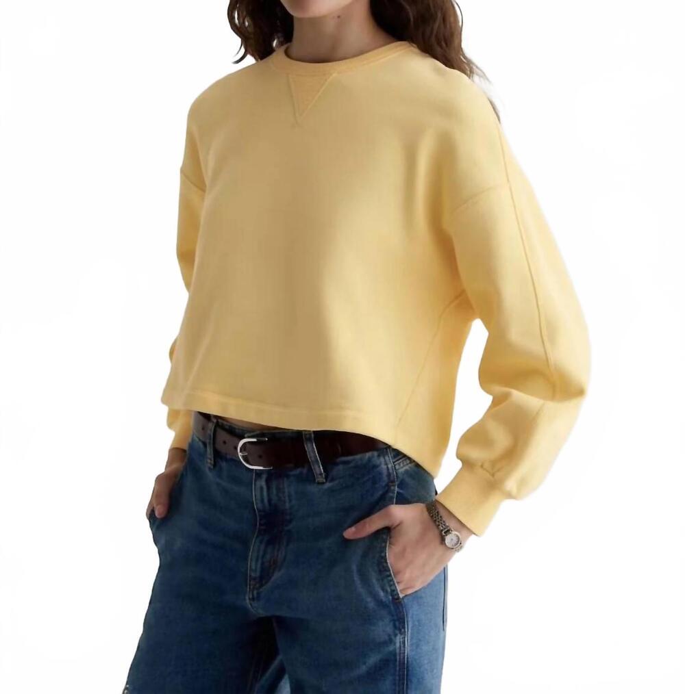 NEW AG JEANS roselle sweatshirt in sunlight yellow